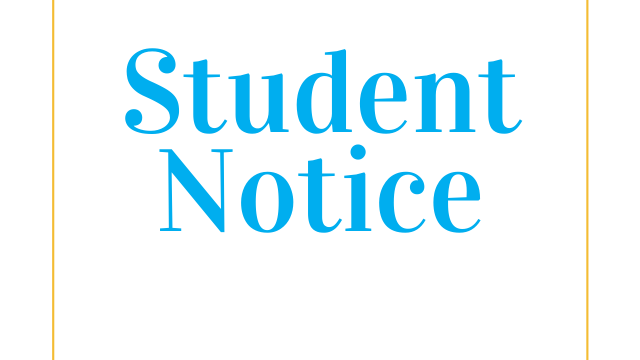 Student Notice 